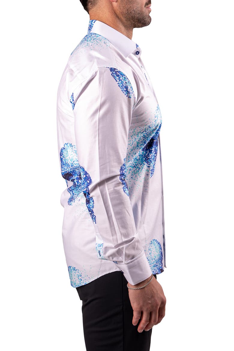 Fibonacci Resistance Contemporary Fit Button-Up Shirt, Alternate, color, WHITE