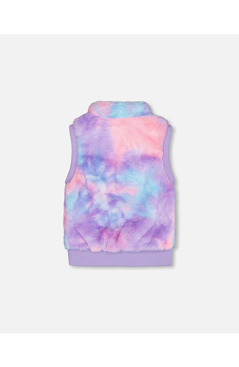 Deux par Deux Girl's Faux Fur Sleeveless Vest Multicolor, Alternate, color, 