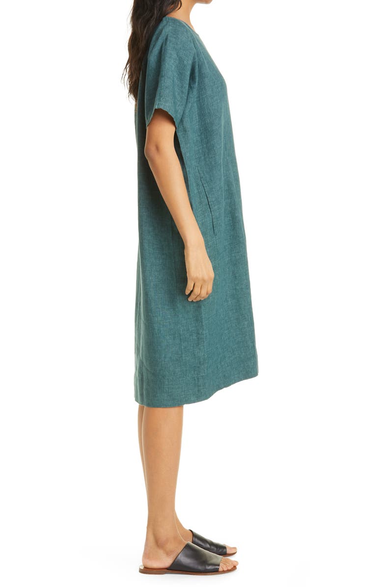 Eileen Fisher Organic Linen Shift Dress, Alternate, color,