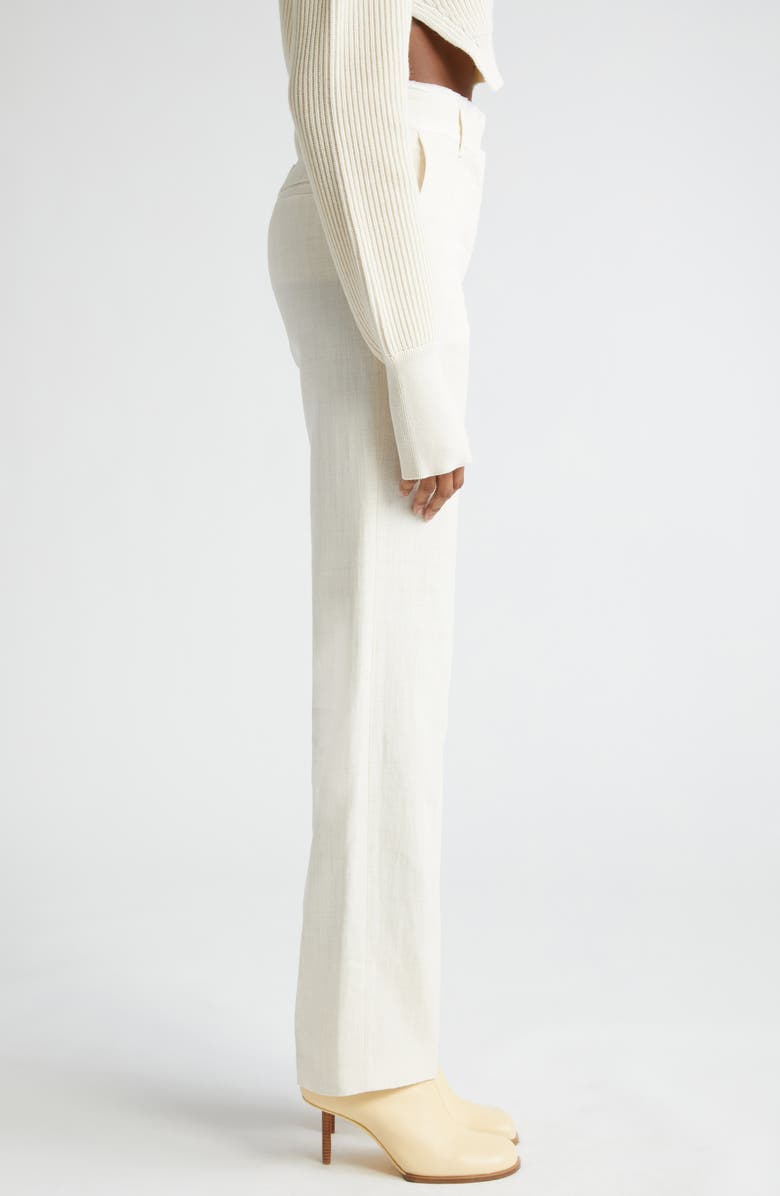 Jacquemus The String High Waist Linen Blend Pants, Alternate, color,