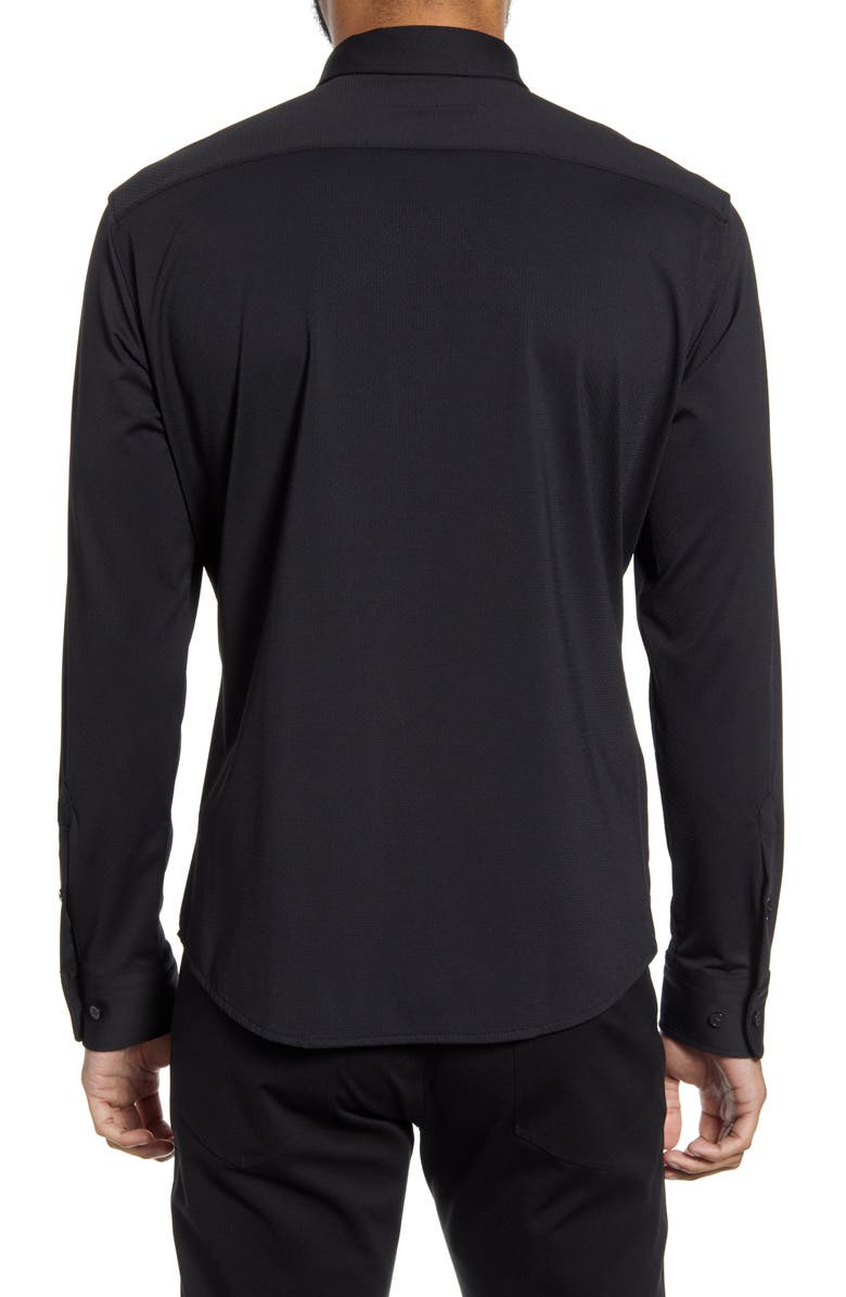 BOSS Robbie Solid Slim Fit Performance Button-Up Shirt, Alternate, color,
