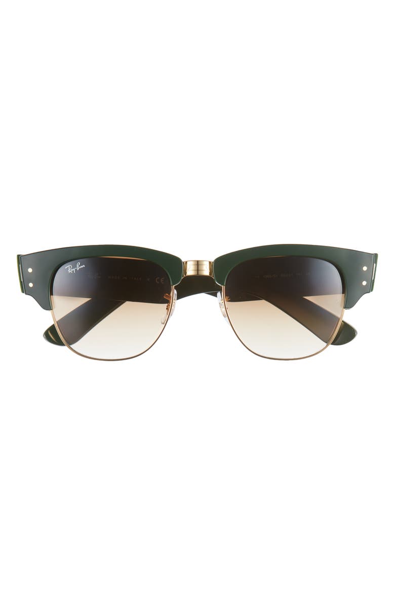 Ray-Ban Mega Clubmaster 53mm Gradient Square Sunglasses, Main, color, Green/ Brown Gradient