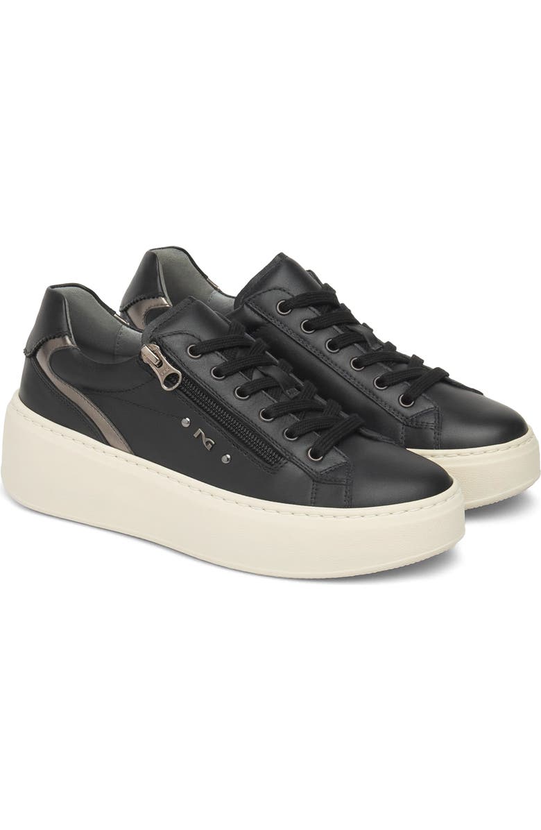 NeroGiardini Platform Sneaker, Alternate, color, Black