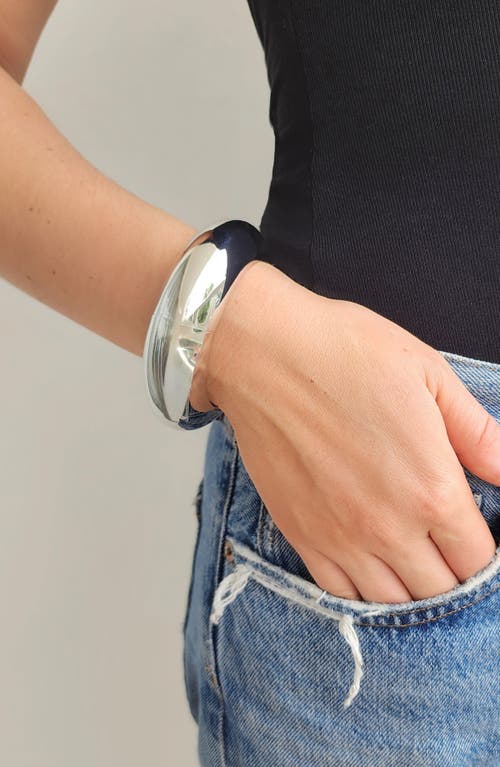 Adornia Chunky Domed Hinged Bangle Bracelet