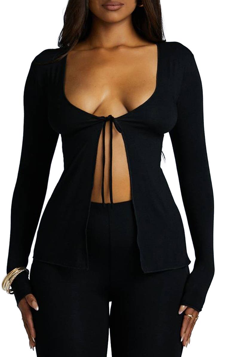 Naked Wardrobe Tie Front Top, Main, color,