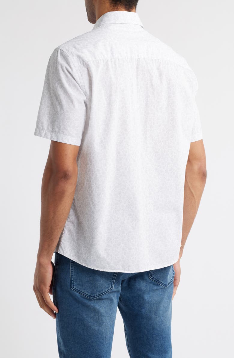 Robert Barakett Briarwood Short Sleeve Button-Up Shirt, Alternate, color, Light Grey