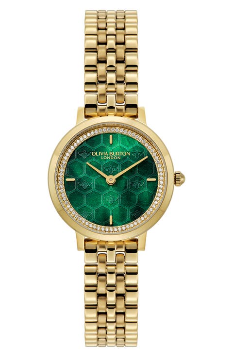 Honeycomb Ultra Slim Bracelet Watch, 28mm