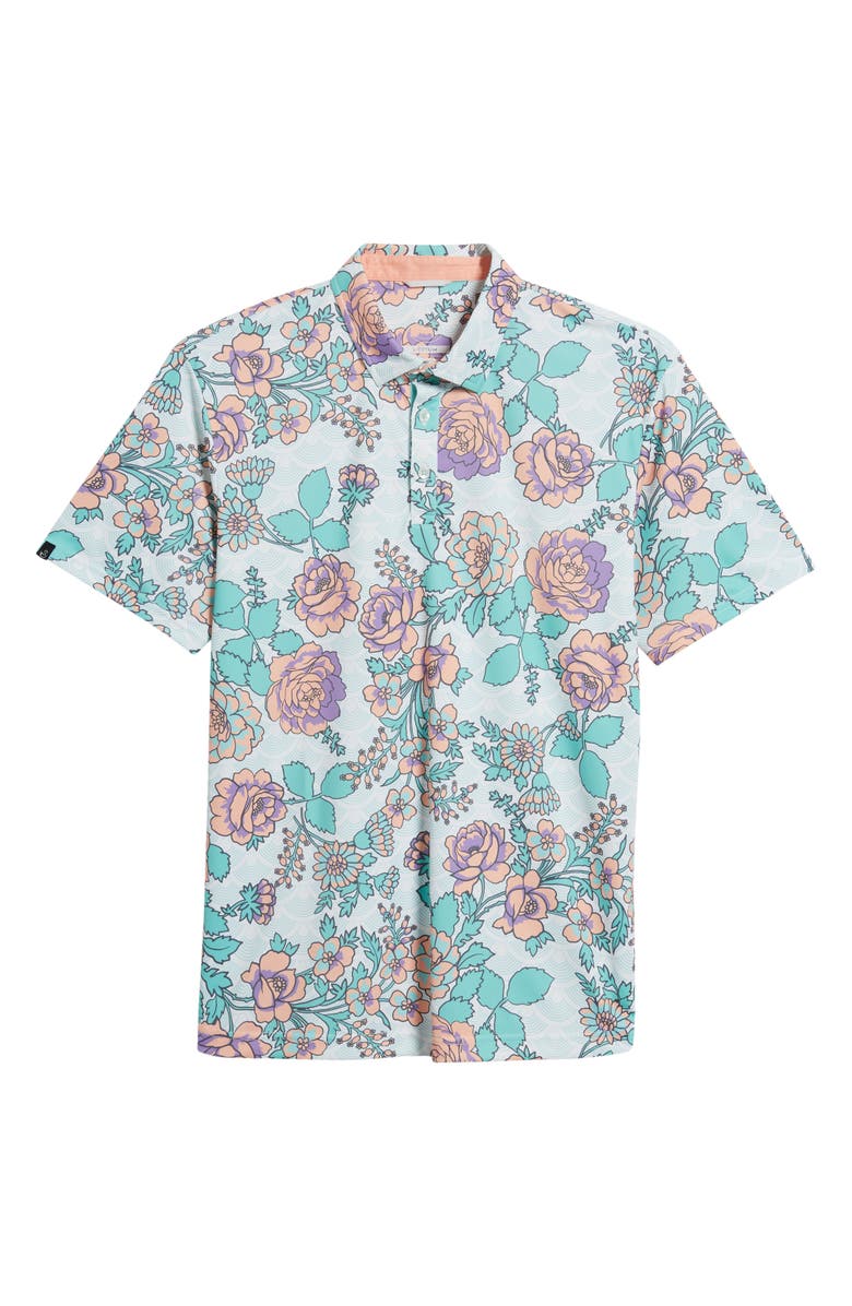 Swannies Bailey Floral Golf Polo, Alternate, color, Cactus