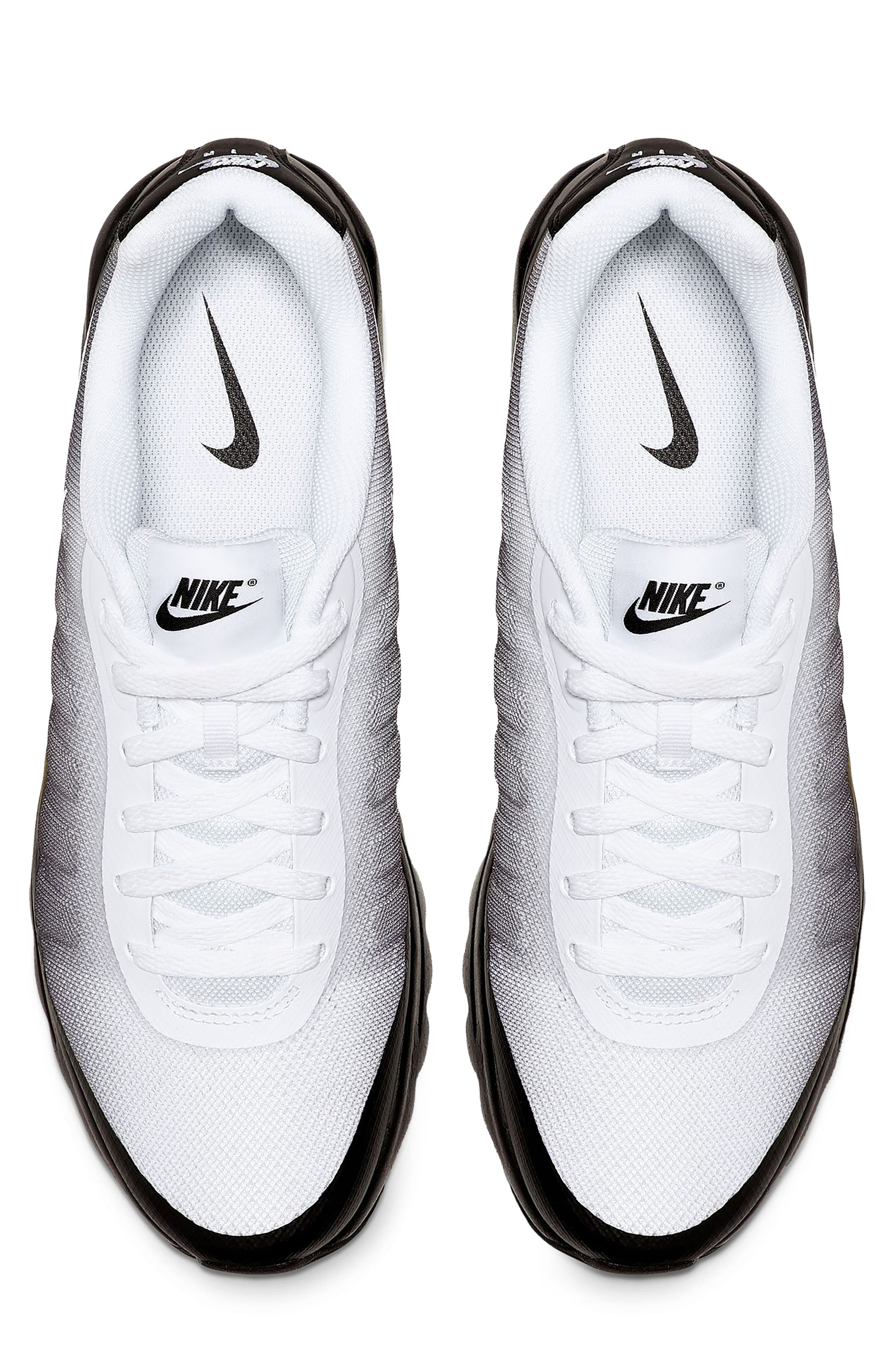 Air Max Invigor Print Sneaker, Alternate, color, 010 BLACK/WHITE