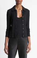 Vince Collar Rib Cardigan