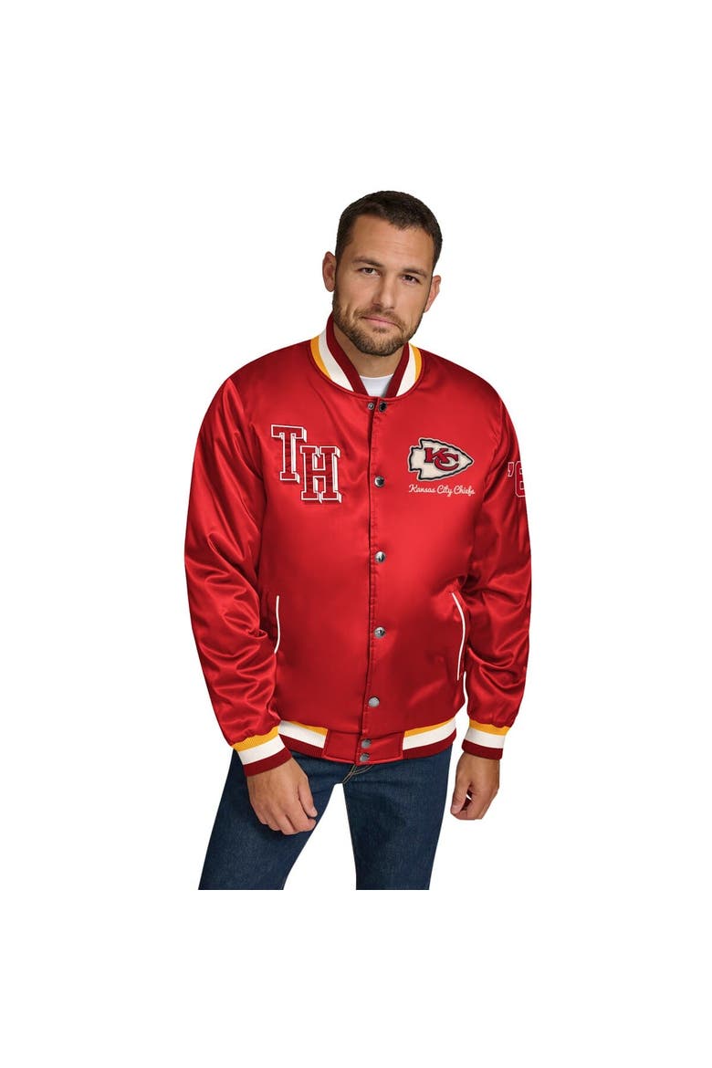 Men's Tommy Hilfiger Red Kansas City Chiefs Dante Full-Snap Satin Jacket, Alternate, color, Red