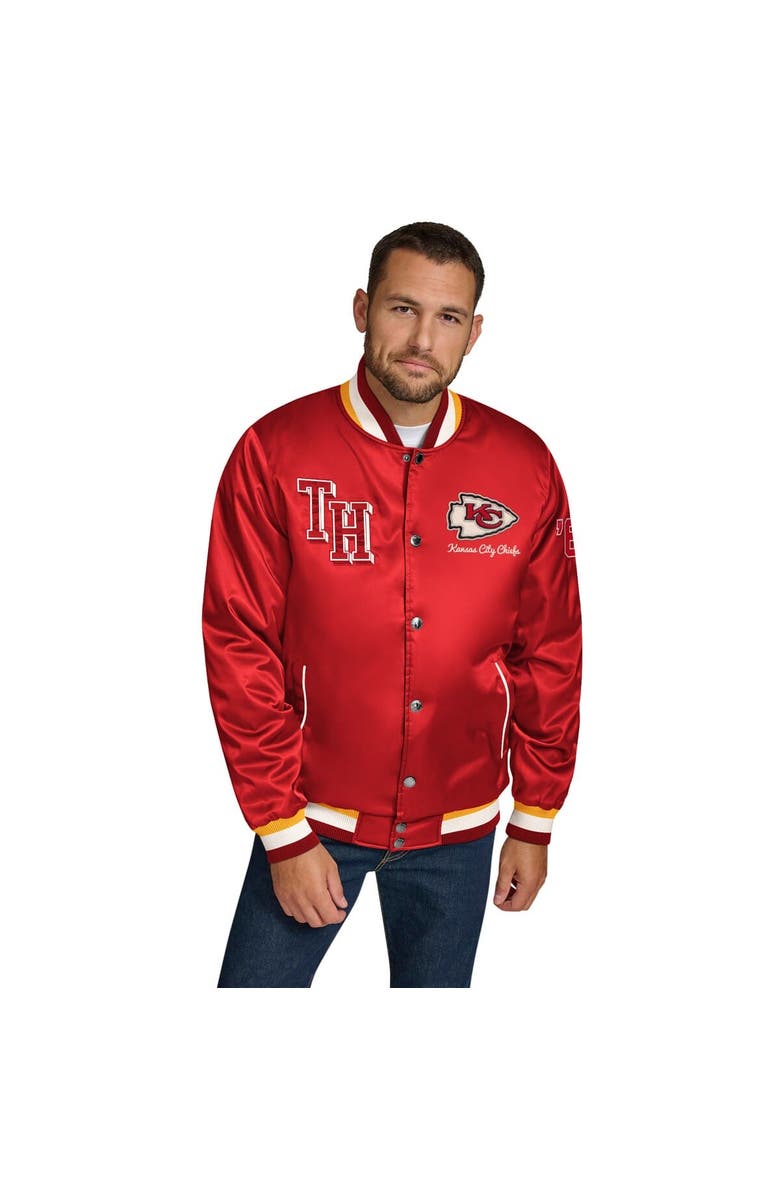 Tommy Hilfiger Men's Tommy Hilfiger Red Kansas City Chiefs Dante Full-Snap Satin Jacket, Alternate, color, Red