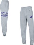 Champion Men's Champion Heather Gray Washington Huskies Powerblend Banded Fleece Sweatpants