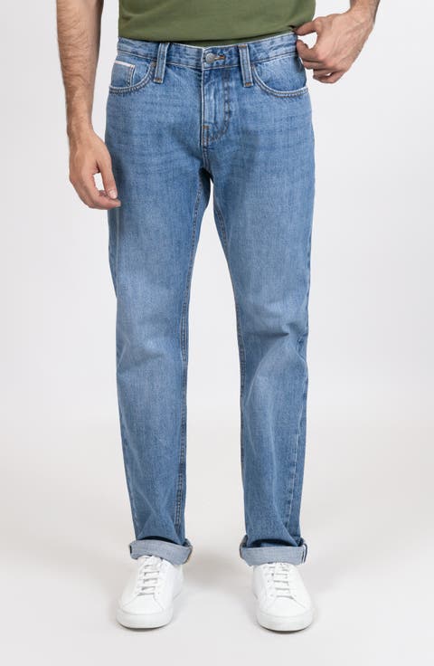 Slim Straight Selvedge Stud Jeans