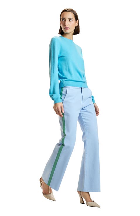 Cotton Cropped Flared Pants