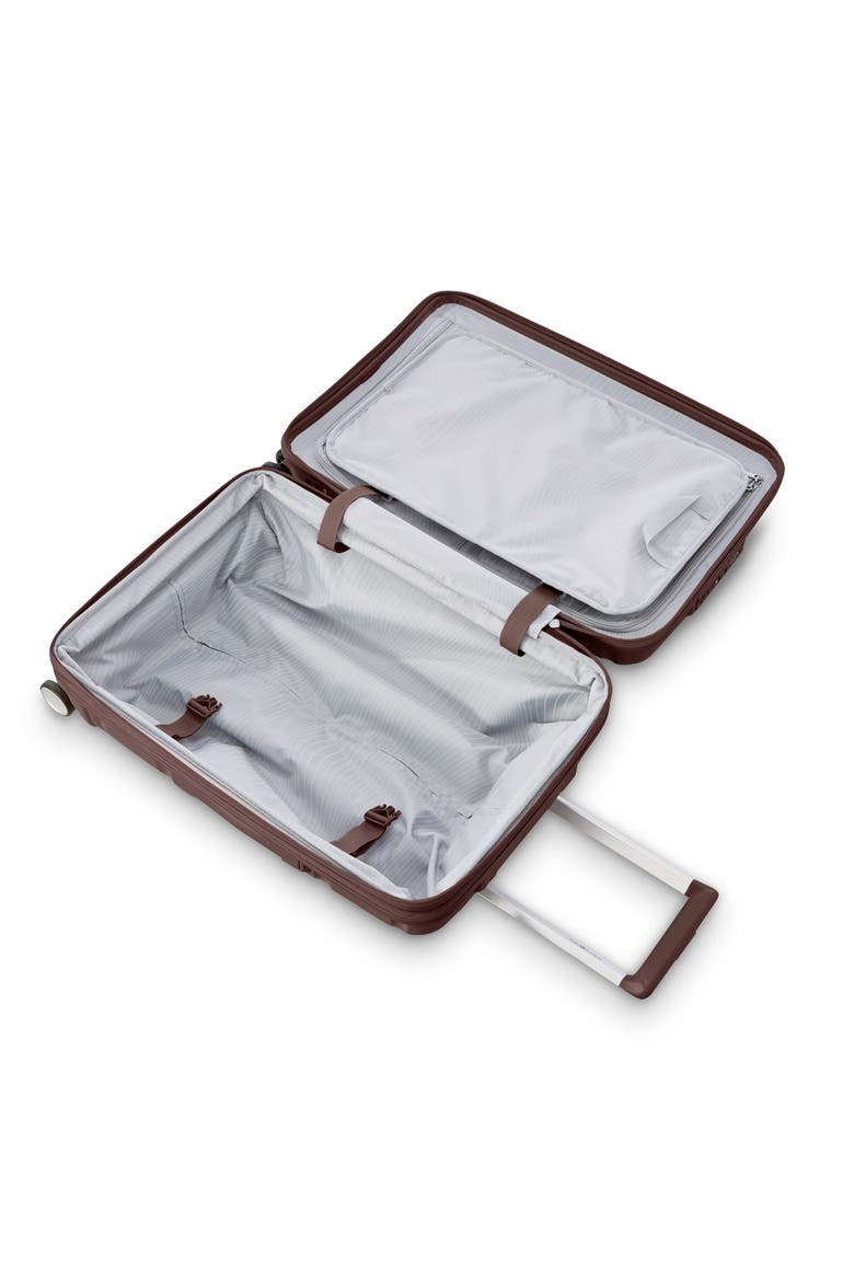 Outline Pro 21" Carry On Spinner Luggage, Alternate, color, Cocoa Chocolate Mauve