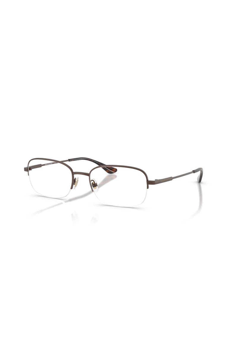 54mm Rectangle optical glasses, Main, color, Brown