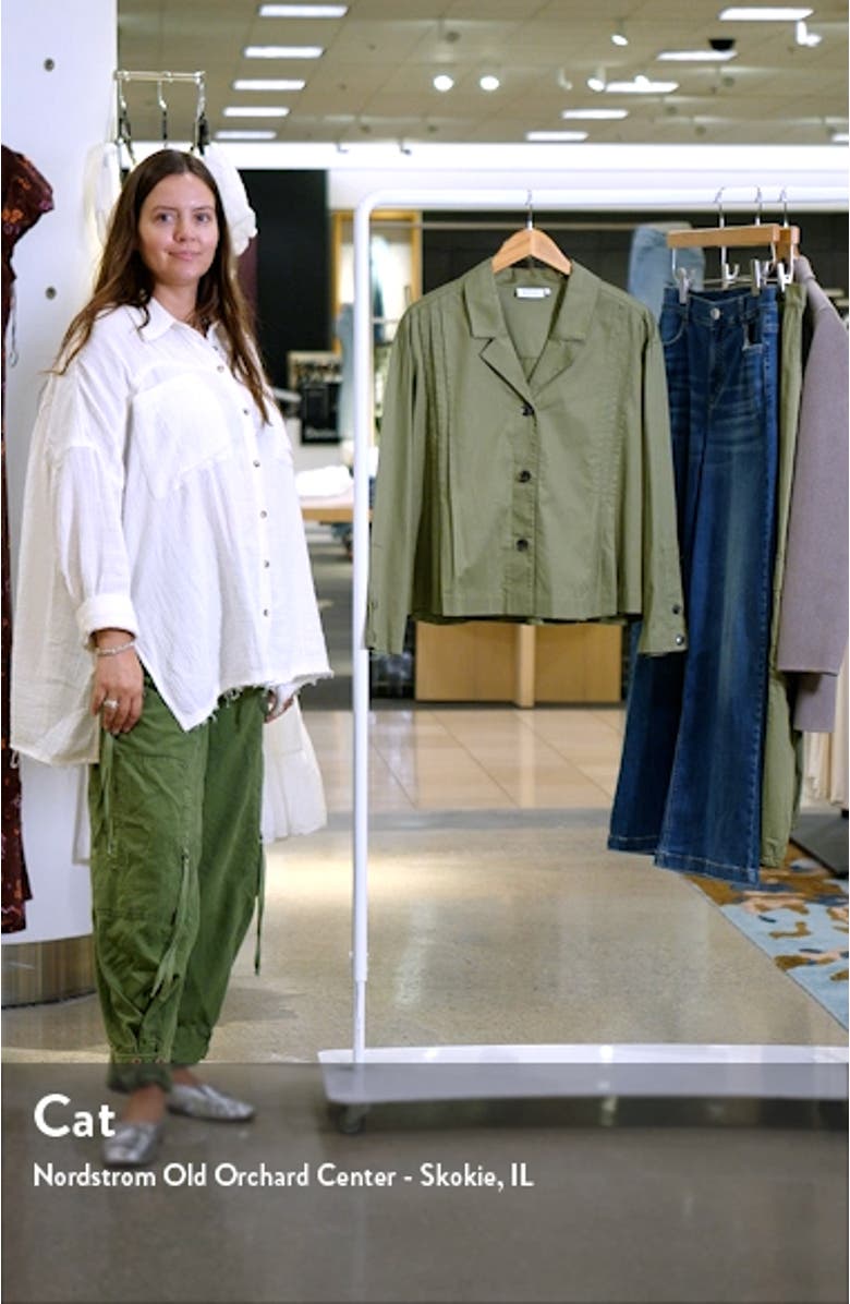 Icara Pleat Detail Button-Up Cotton Shirt, sales video thumbnail