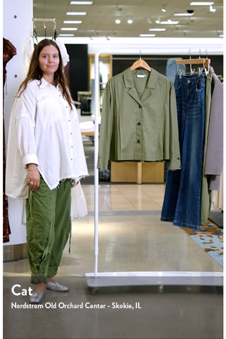 Icara Pleat Detail Button-Up Cotton Shirt video