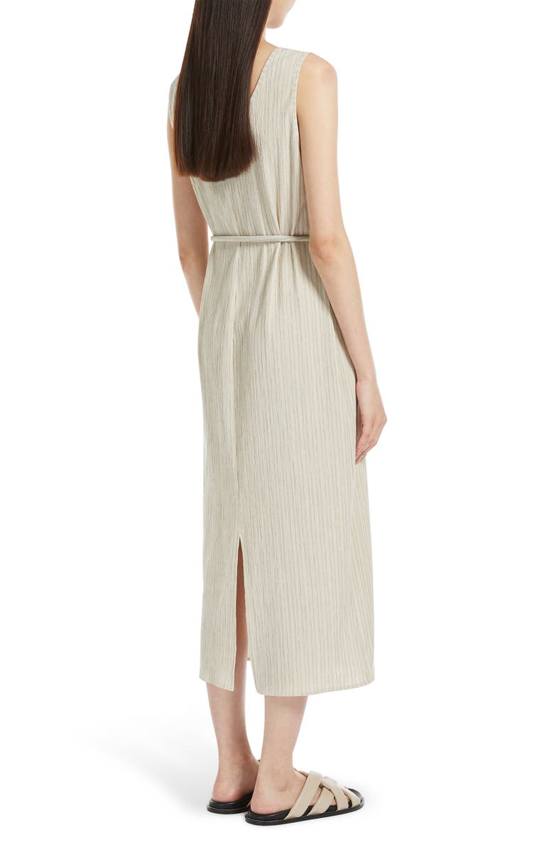 MM by Max Mara Global Tie Waist Sleeveless Maxi Dress, Alternate, color, Sand
