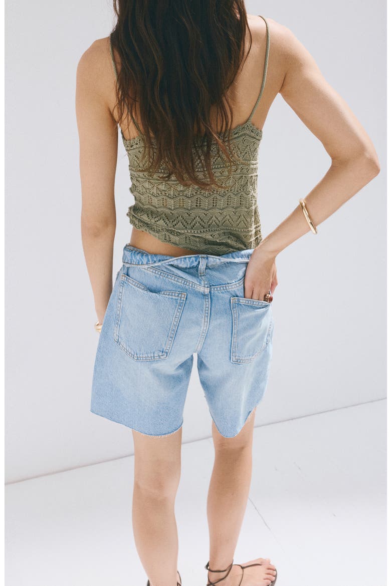 Open Knit Button-Up Camisole, Alternate, color, KHAKI GREEN