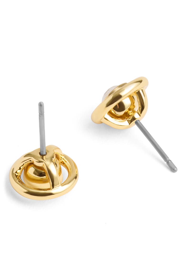 Halo Crystal Stud Earrings, Alternate, color, CRYSTAL/ GOLD