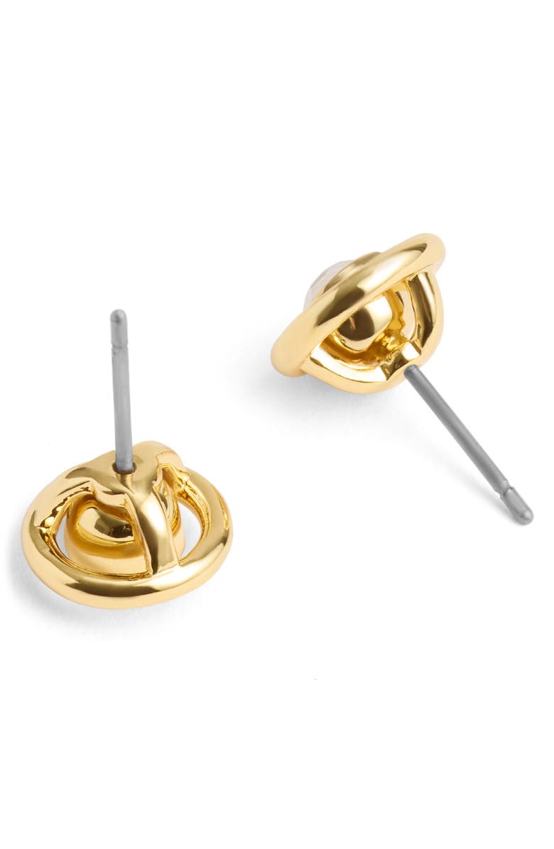 COACH Halo Crystal Stud Earrings, Alternate, color, Crystal/ Gold