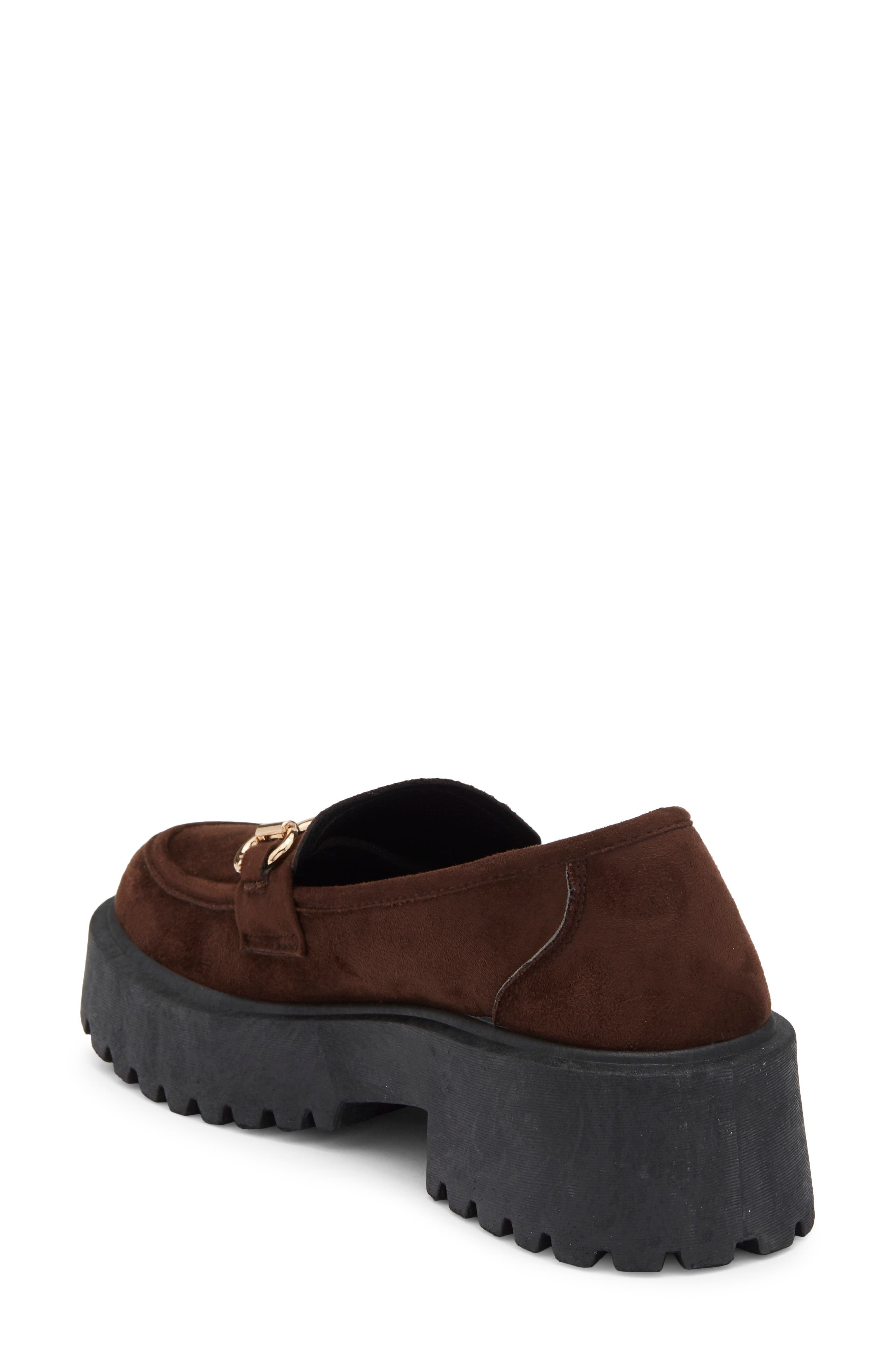 Tippy Bit Platform Loafer, Alternate, color, BROWN SUEDE