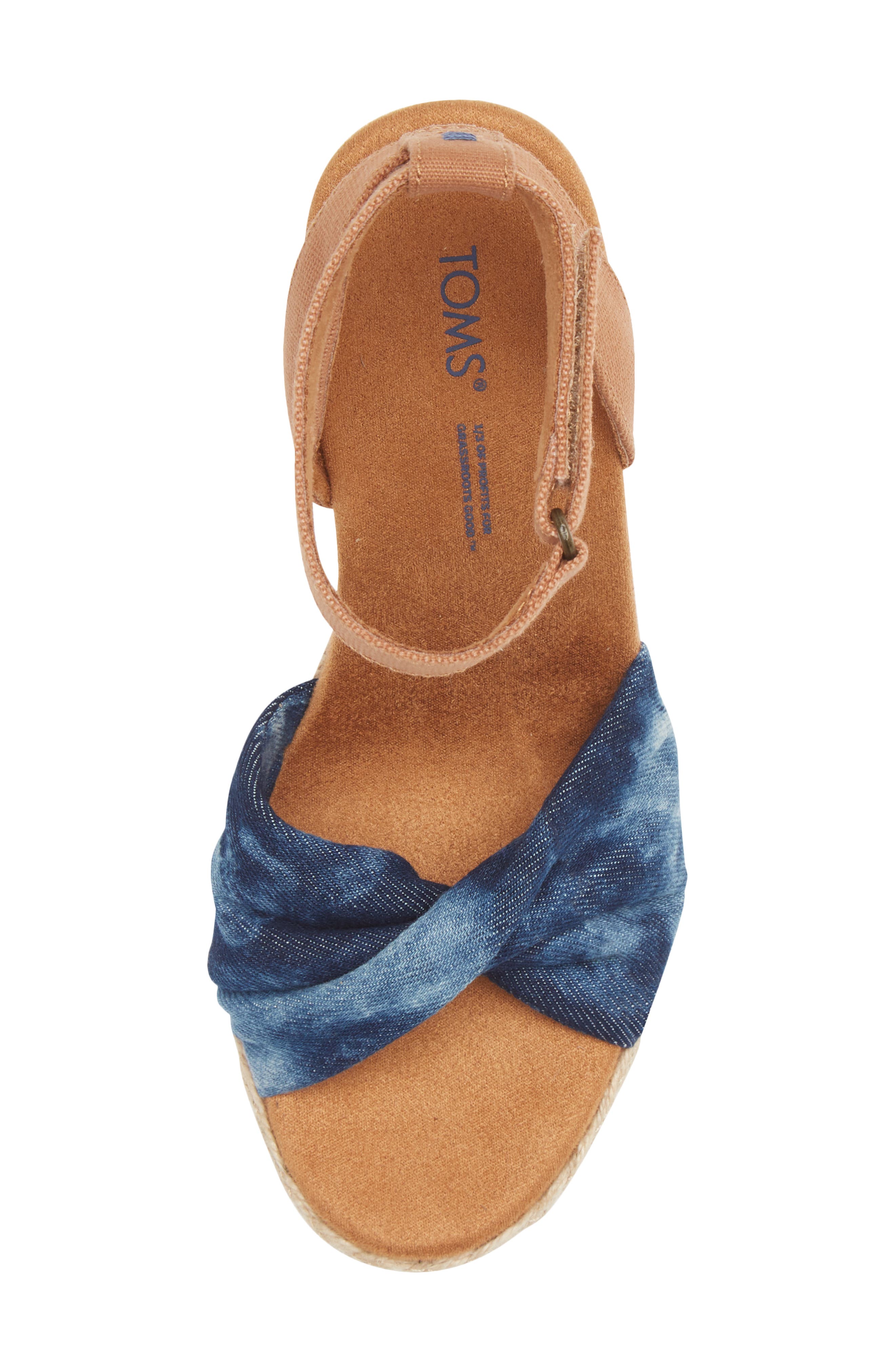 TOMS Marisela Wedge Sandal, Alternate, color, Navy