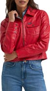 Wrangler Slim Seamed Faux Leather Jacket