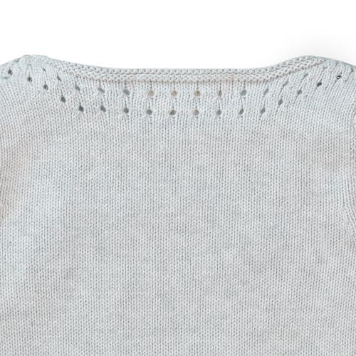 Hope & Henry Baby Girls' Organic Pointelle Detail Sweater, Infant In Light Grey Heather