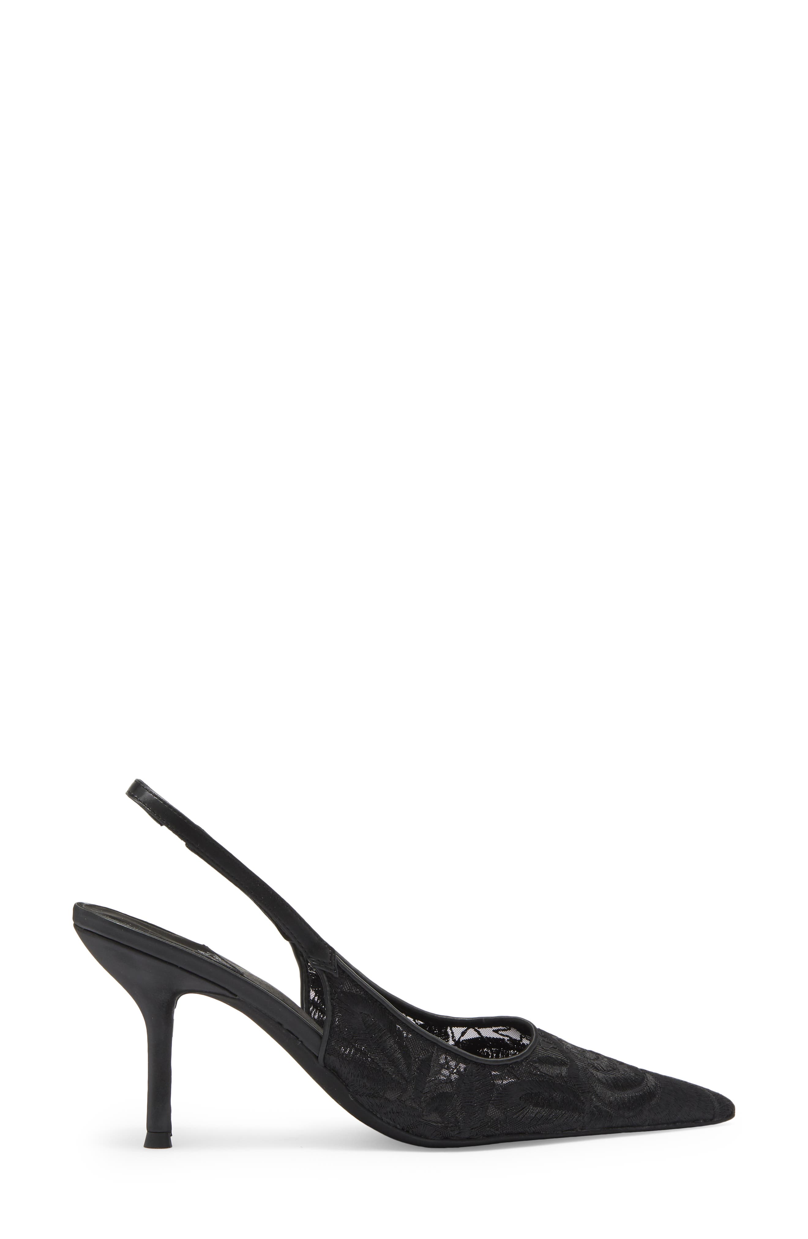 Jeffrey Campbell Lofficele Embroidered Mesh Slingback Pointed Toe Pump, Alternate, color, 