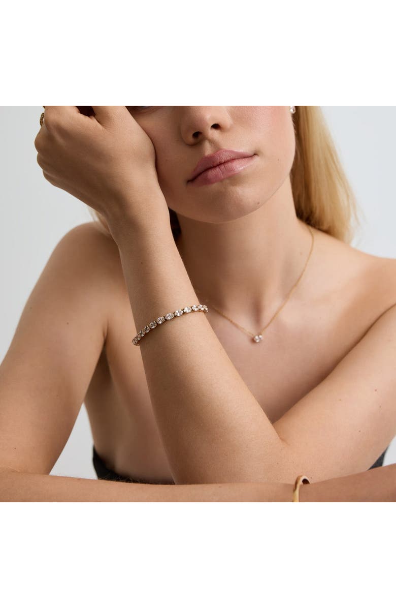 D.LOUISE Oval Cubic Zirconia Tennis Bracelet, Alternate, color, Gold