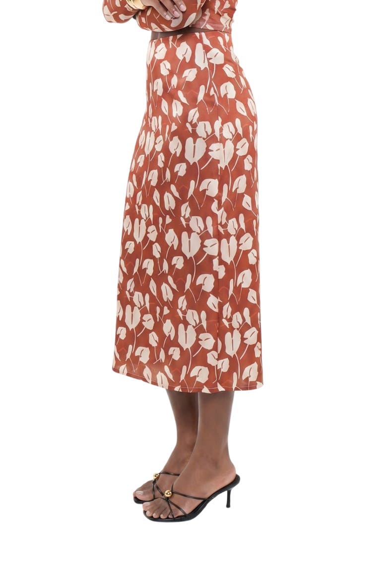 Danna Printed Midi Skirt, Alternate, color, BEIGE BRAVE FLORA