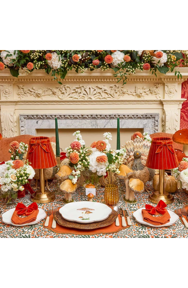 Mrs. Alice Velvet Bow Lampshade, Alternate, color, Orange