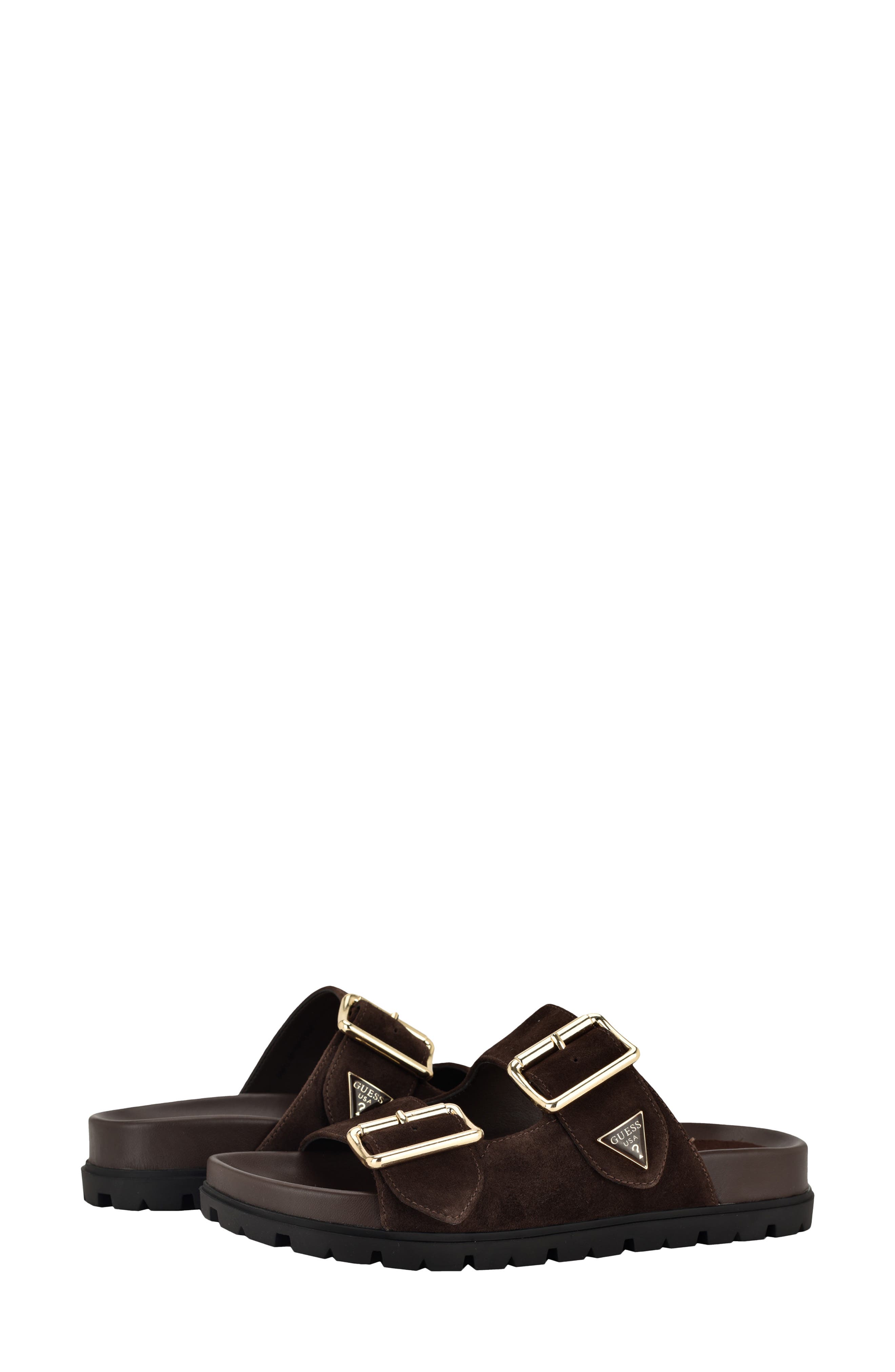 GUESS Fasten Sandal, Alternate, color, Dark Brown