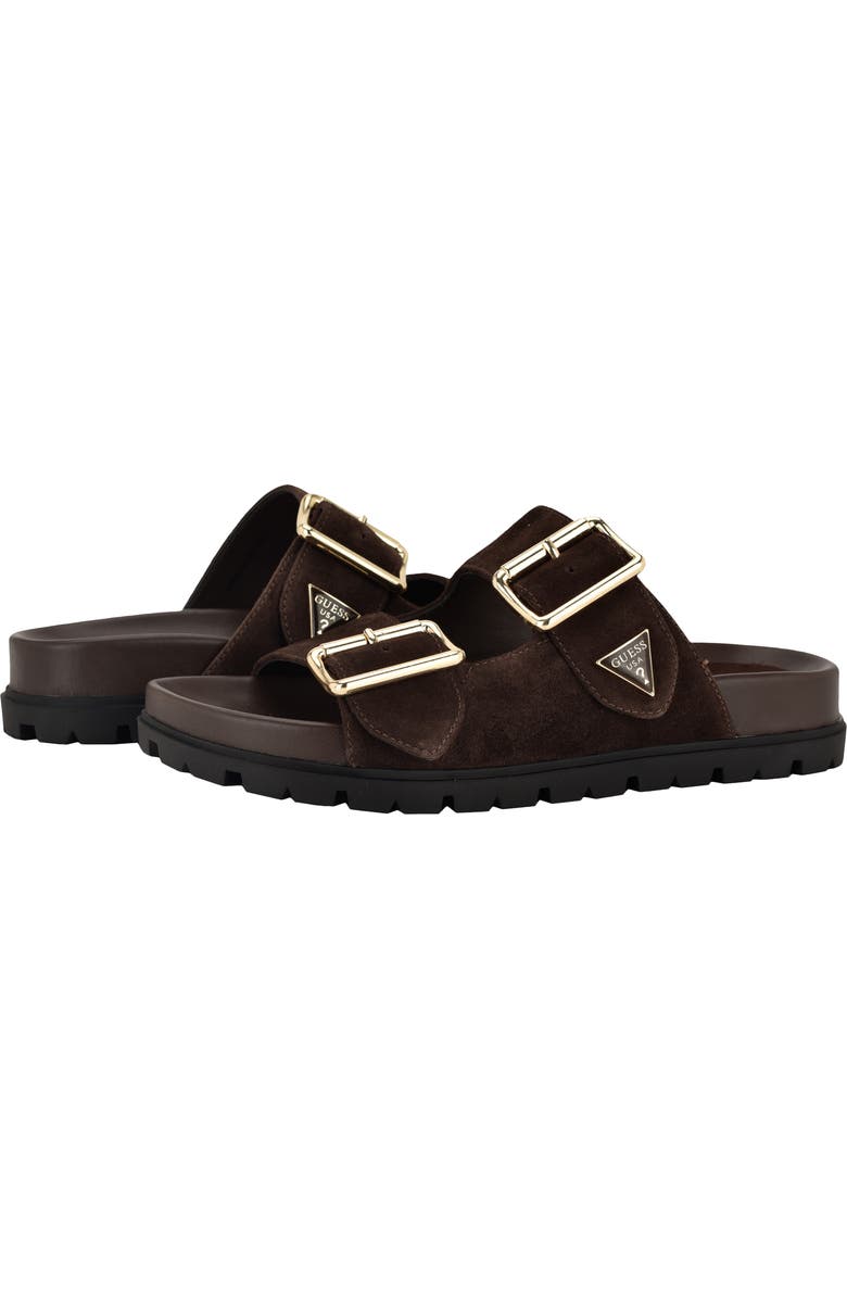 GUESS Fasten Sandal, Alternate, color, Dark Brown