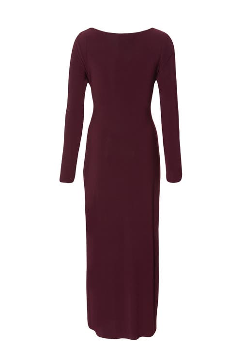 Quiz Ity Long Sleeve Maxi Dress In Purple