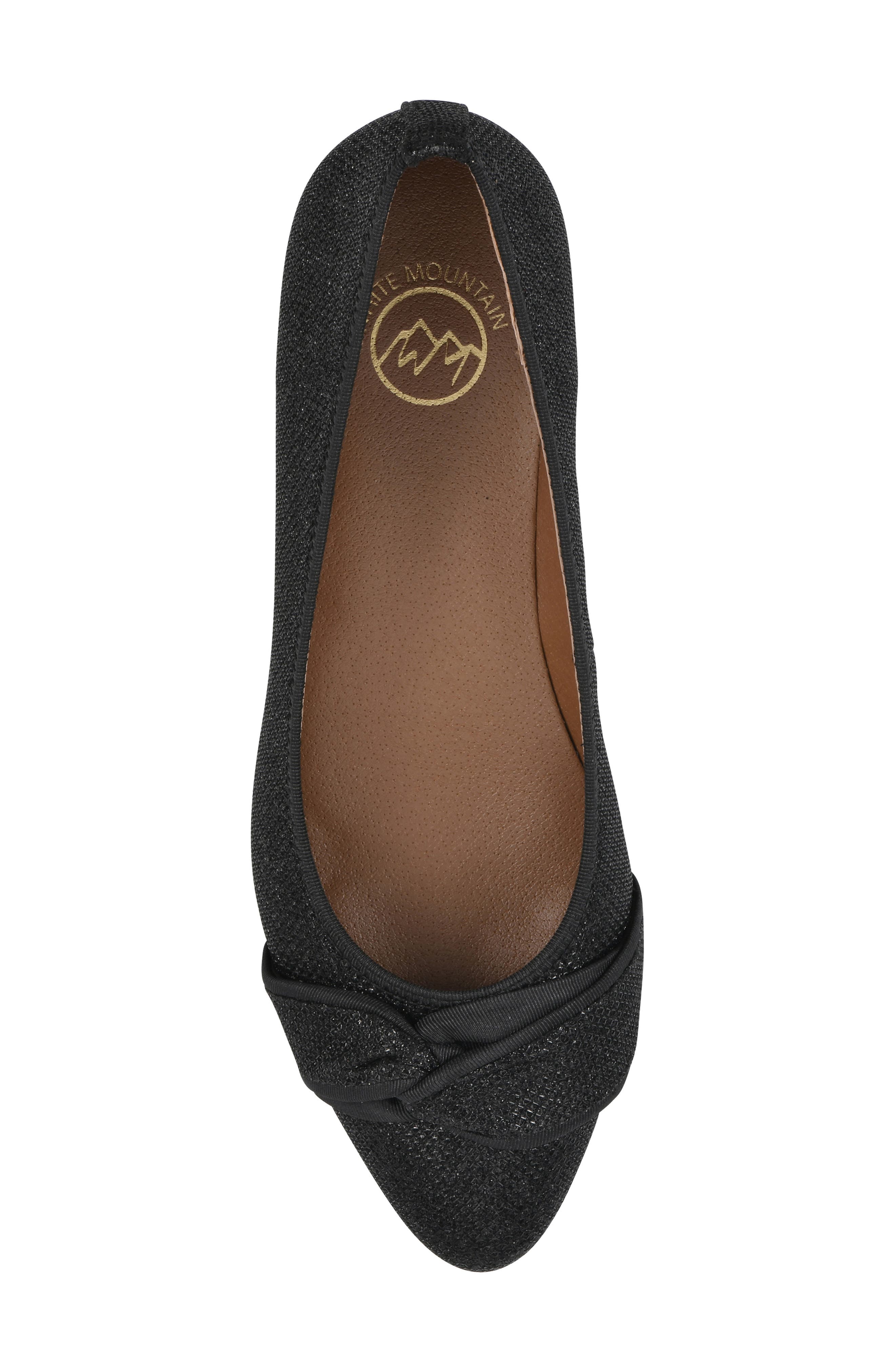 White Mountain Footwear Bordeaux Pump, Alternate, color, Black Glitter Fabric