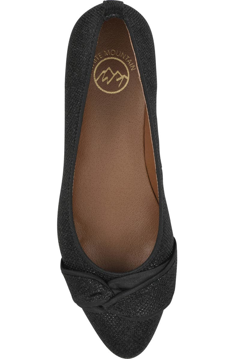 White Mountain Footwear Bordeaux Pump, Alternate, color, Black Glitter Fabric