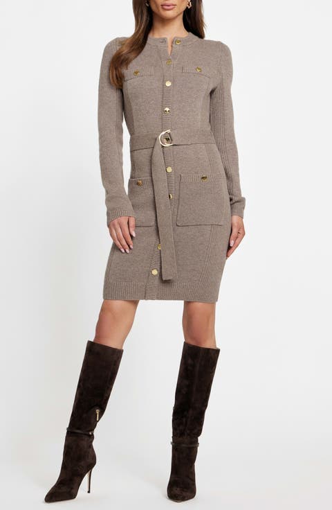 Afrah Long Sleeve Sweater Dress