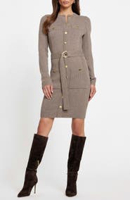 Marciano Afrah Long Sleeve Sweater Dress