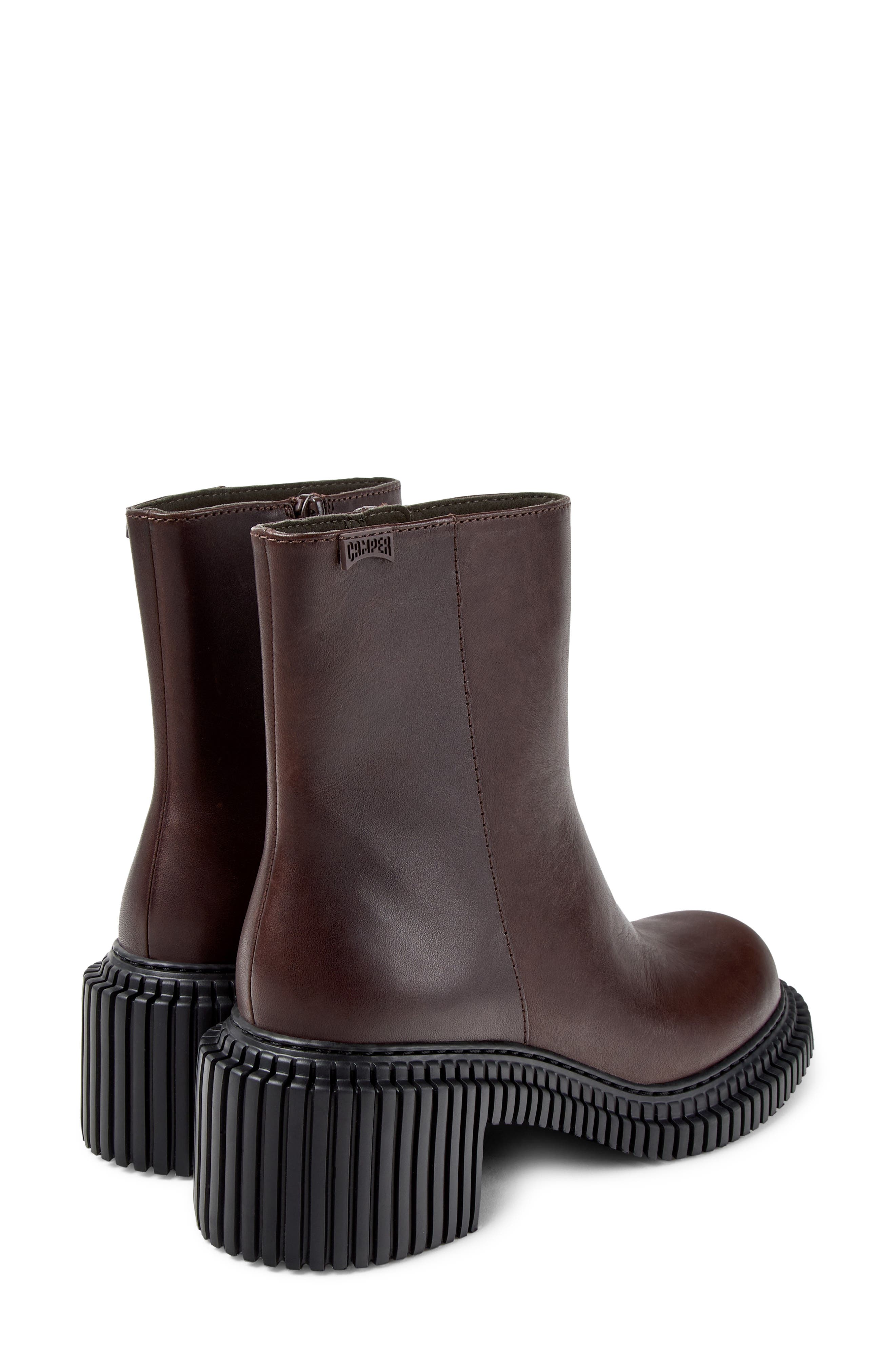 Pix London Zip Boot, Alternate, color, DARK BROWN