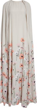 BERNADETTE Minnie Embroidered Cape Gown