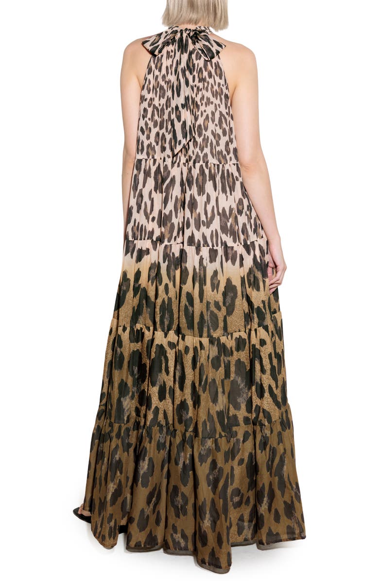 FREEMARKET Leopard Print Tiered Maxi Dress, Alternate, color, 