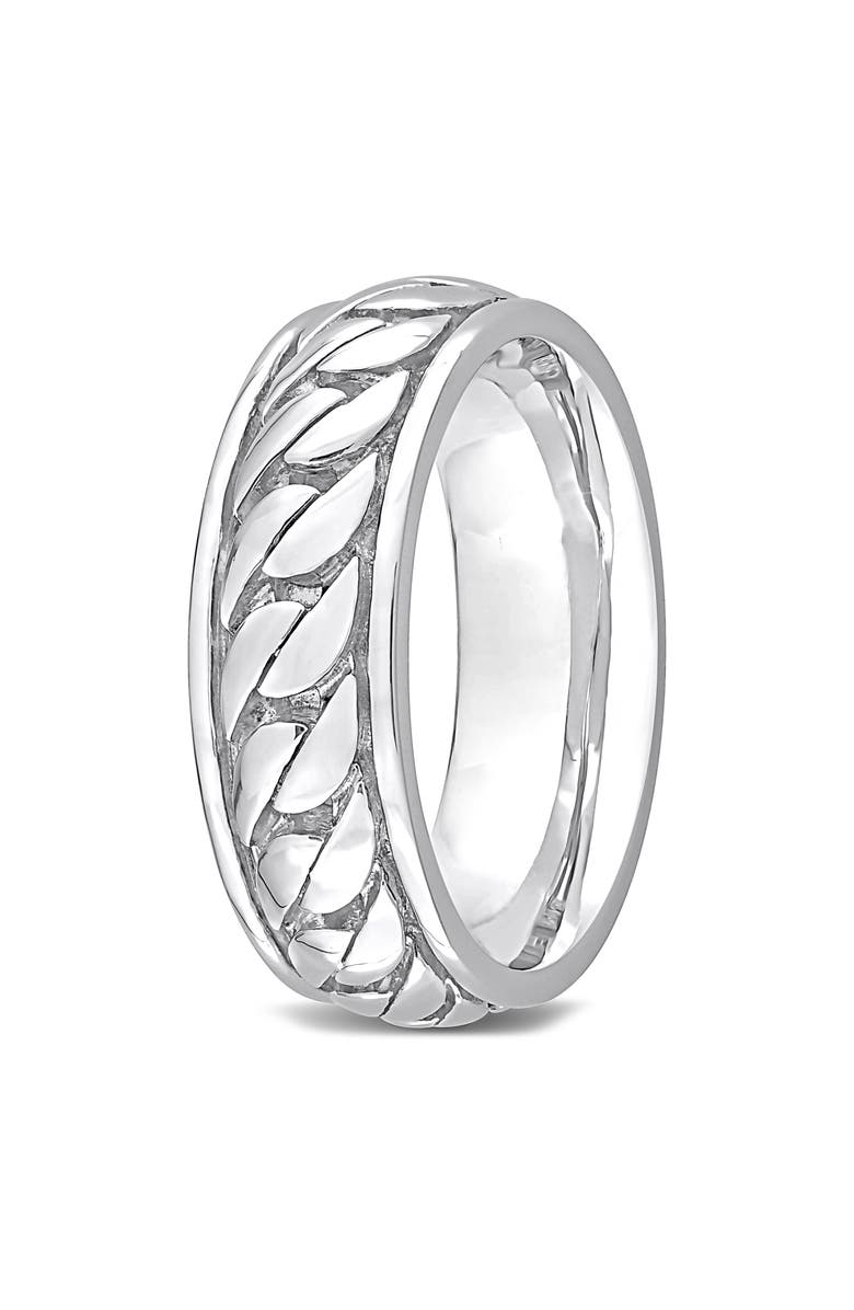 DELMAR Sterling Silver Chain Link Ring, Alternate, color, Silver