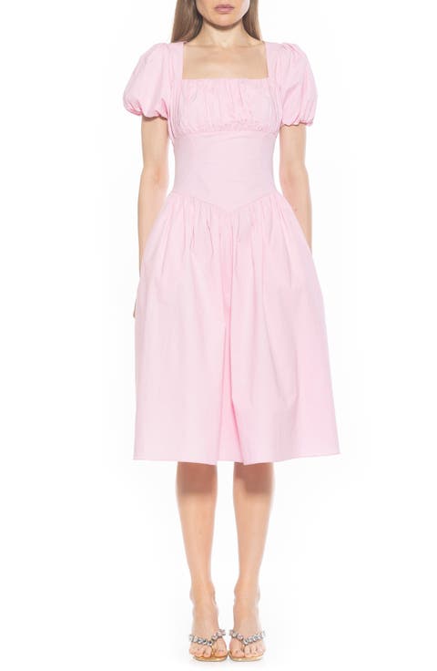 Jessi Puff Sleeve Midi Dress