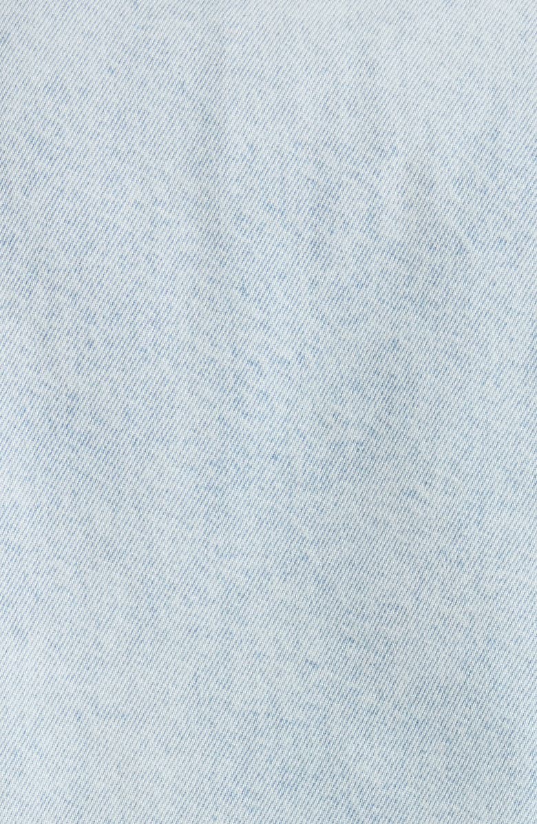 PURPLE BRAND Contrast Collar Denim Trucker Jacket, Alternate, color, Light Indigo