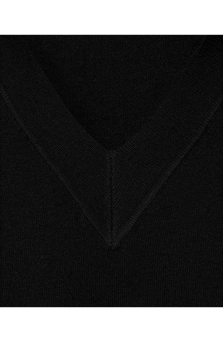 MANGO Johnny Collar Sweater, Alternate, color, Black