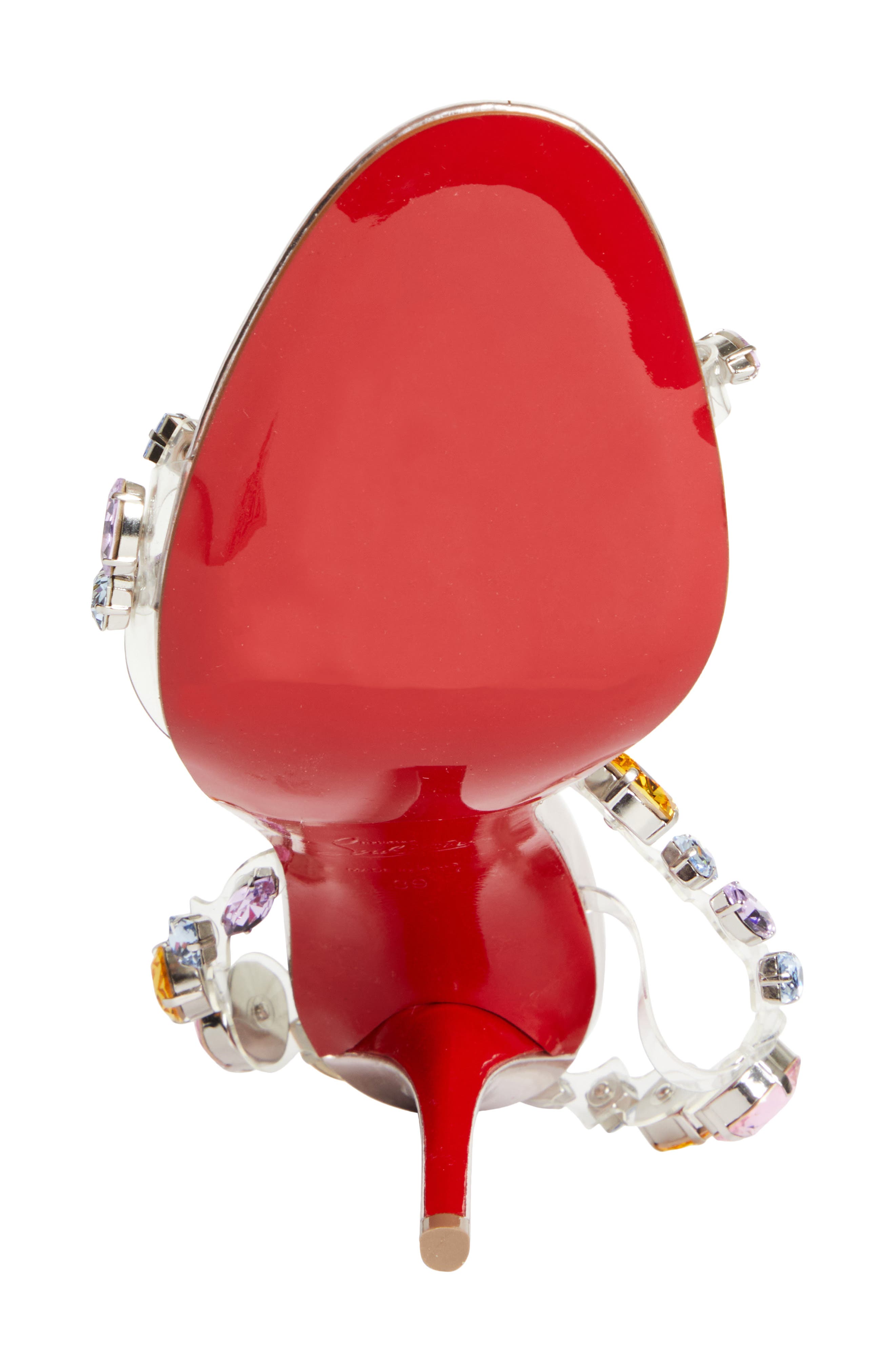 Christian Louboutin Rosa Z Crystal Embellished Transparent Slingback Sandal, Alternate, color, Leche/ Leche